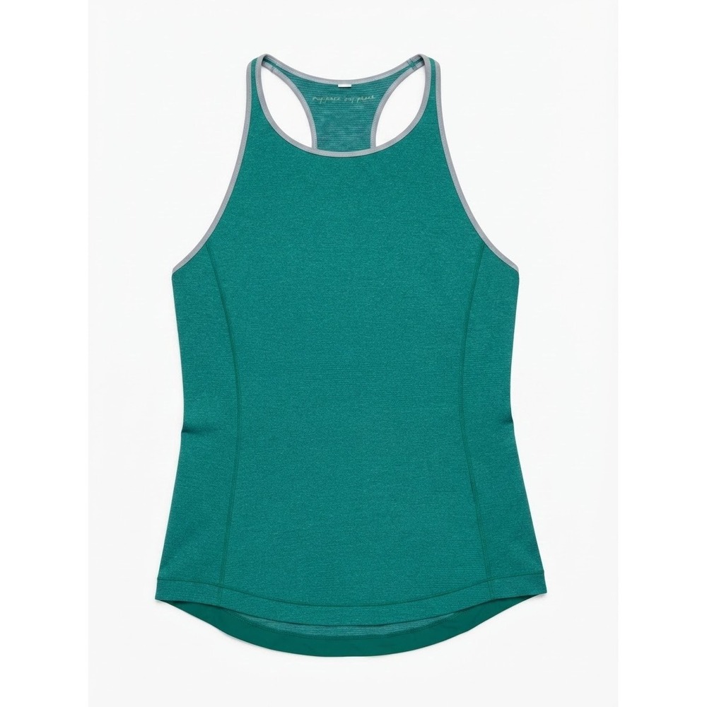 lululemon Womens Green Racerback Tank Top Size 8 Stretch Scoop Neck Yoga